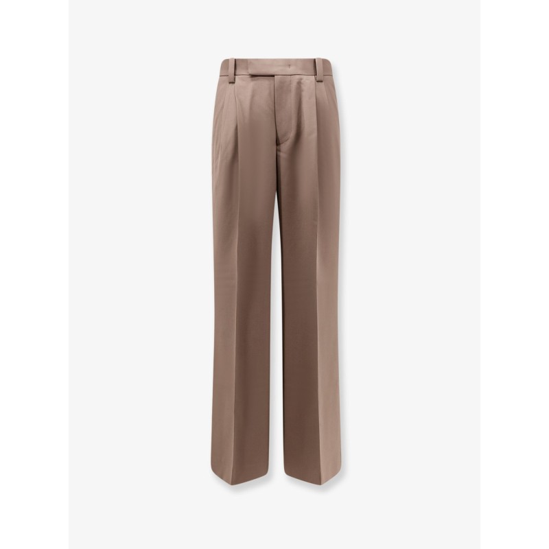 Wool blend trousers with frontal pinces