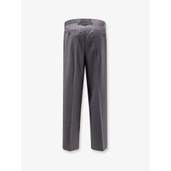 Wool blend trousers with striped motif