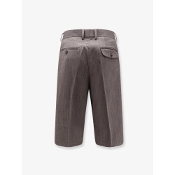 Wool blend bermuda shorts with frontal princes
