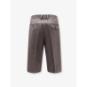 Wool blend bermuda shorts with frontal princes