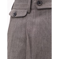 Wool blend bermuda shorts with frontal princes