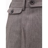 Wool blend bermuda shorts with frontal princes