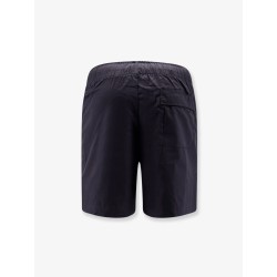 Cotton bermuda shorts with frontal logoed label