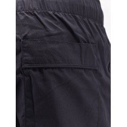 Cotton bermuda shorts with frontal logoed label