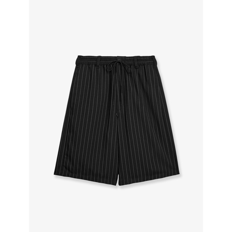 Pinstriped fabric bermuda shorts