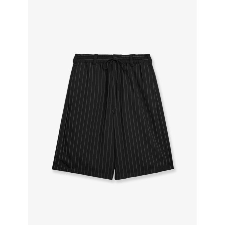 Pinstriped fabric bermuda shorts