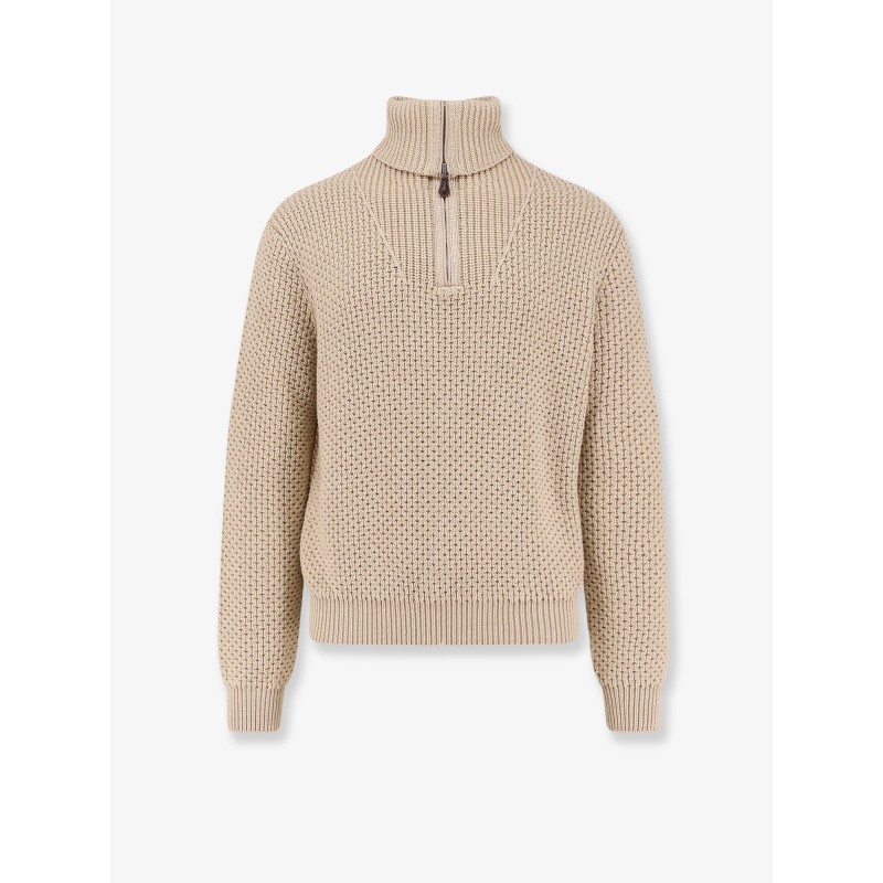 Linen, virgin wool, cashmere and silk blend sweater