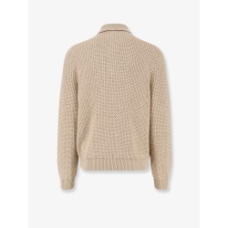 Linen, virgin wool, cashmere and silk blend sweater