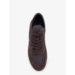 Minimal nylon and suede sneakers