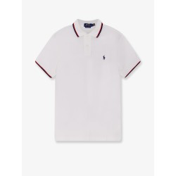 Cotton polo shirt with contrasting profile