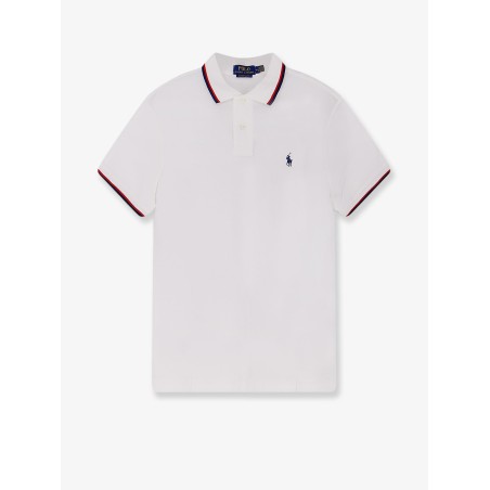 Cotton polo shirt with contrasting profile