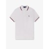 Cotton polo shirt with contrasting profile
