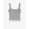 Ribbed cotton tank top