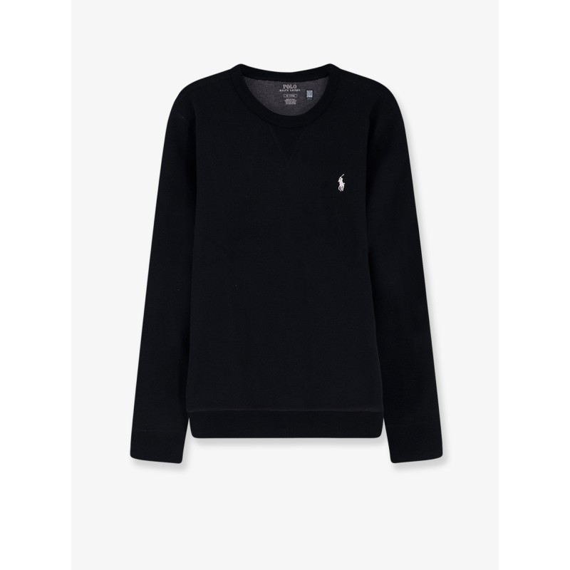 Cotton blend sweatshirt with front embroidered logo