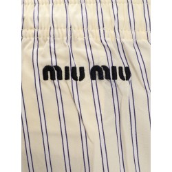 Striped cotton pajama pants