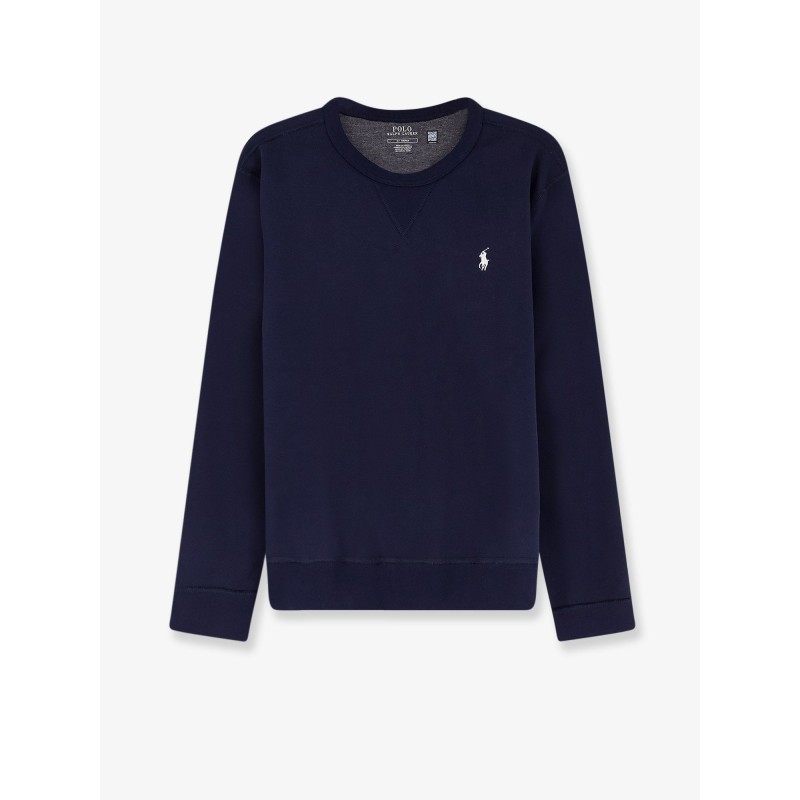 Cotton blend sweatshirt with front embroidered logo