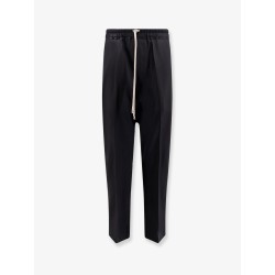 Drawstring Long certified virgin wool trousers