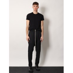 Drawstring Long certified virgin wool trousers