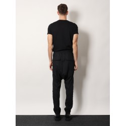 Drawstring Long certified virgin wool trousers