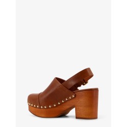 Leather and wood Jeanette sabot