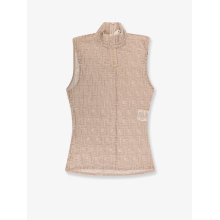 FF embroidered jersey top