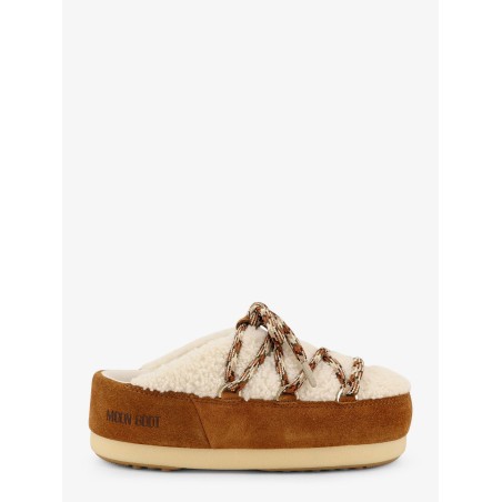 Shearling and suede slip-on