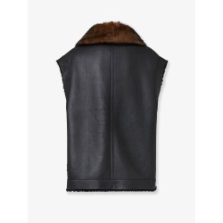 Sleeveless sheepskin jacket