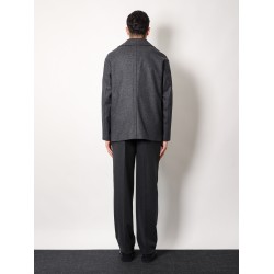 Double-breasted virgin wool blend coat