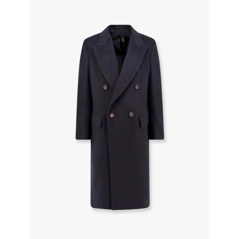 Cashmere coat with satin lining