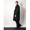 Virgin wool coat with satin lining