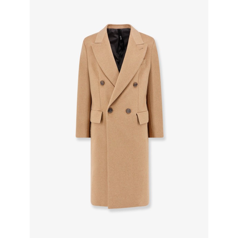 Cashmere coat with satin lining