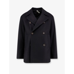 Trani double-breasted wool blend coat