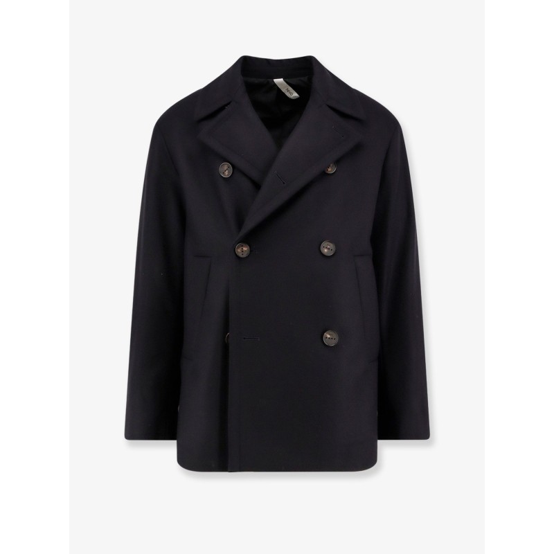 Trani double-breasted wool blend coat