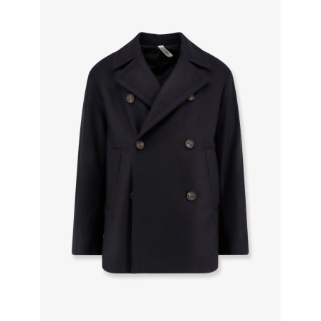 Trani double-breasted wool blend coat