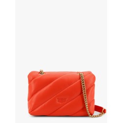 Matelassé leather shoulder bag with iconic love birds buckle