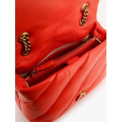 Matelassé leather shoulder bag with iconic love birds buckle