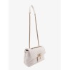 Matelassé leather shoulder bag with iconic love birds buckle
