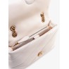 Matelassé leather shoulder bag with iconic love birds buckle