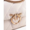 Matelassé leather shoulder bag with iconic love birds buckle
