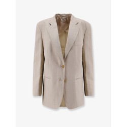 Viscose and linen blazer