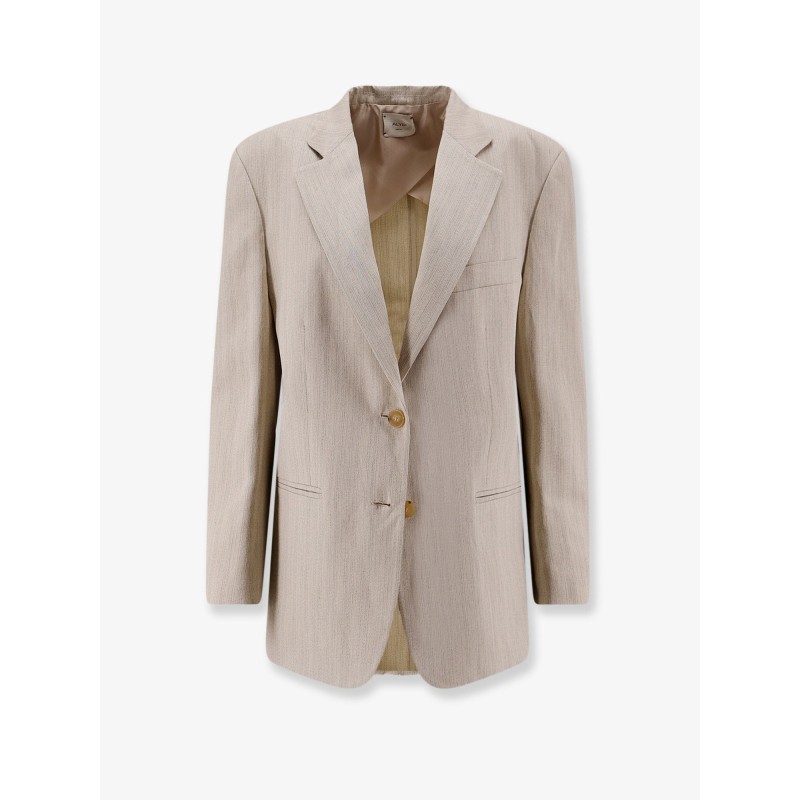 Viscose and linen blazer
