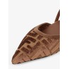 FF jacquard velvet slingback ballerinas