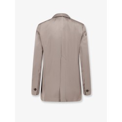 Single-breasted satin blazer