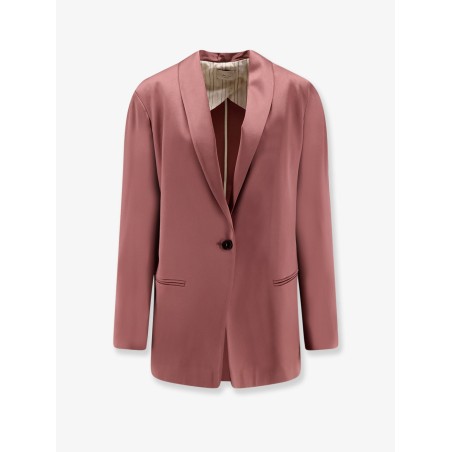 Single-breasted satin blazer