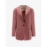 Single-breasted satin blazer