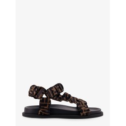 Feel sandals in elastic satin with FF motif