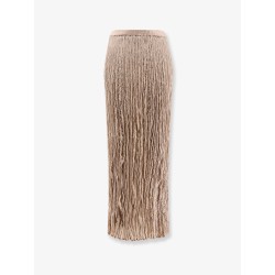 Wrinkled viscose skirt