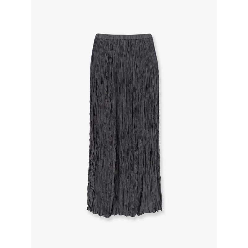 Wrinkled viscose skirt