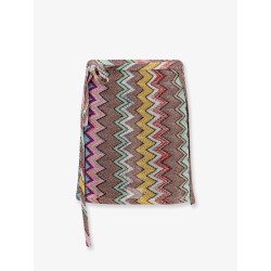 Lurex skirt with iconic multicolor motif