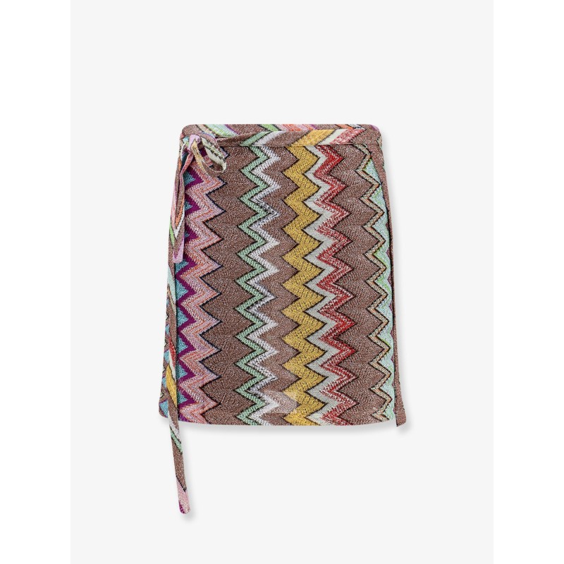 Lurex skirt with iconic multicolor motif
